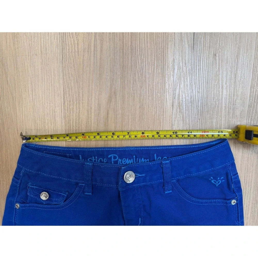 2x Justice Premium Cutoff Jean‎ Shorts Red and Blue size 14R